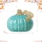 Glitzhome® 6" Fall Turquoise Round Glass Pumpkin